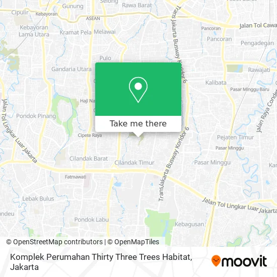 Komplek Perumahan Thirty Three Trees Habitat map