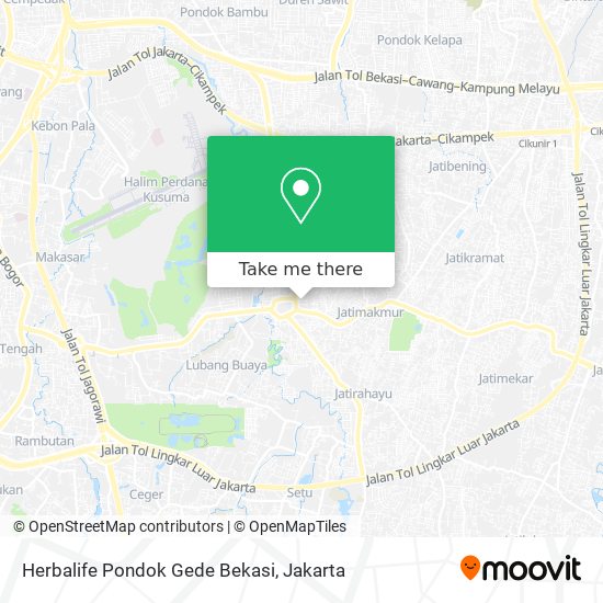 Herbalife Pondok Gede Bekasi map