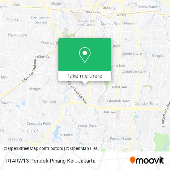 RT4RW13 Pondok Pinang Kel. map