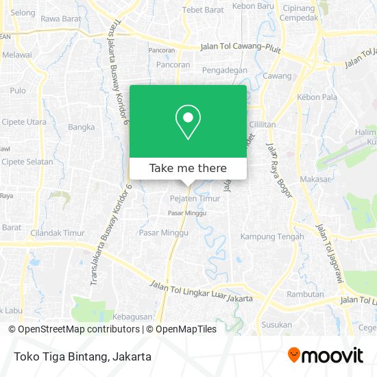 Toko Tiga Bintang map