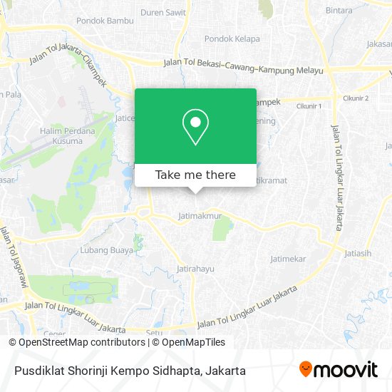 Pusdiklat Shorinji Kempo Sidhapta map