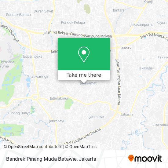 Bandrek Pinang Muda Betawie map