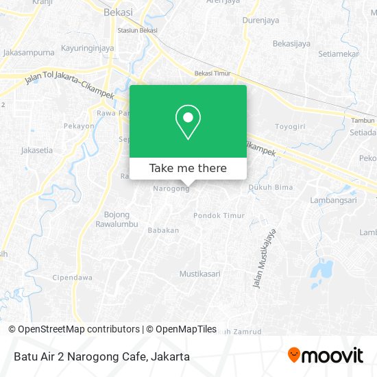 Batu Air 2 Narogong Cafe map