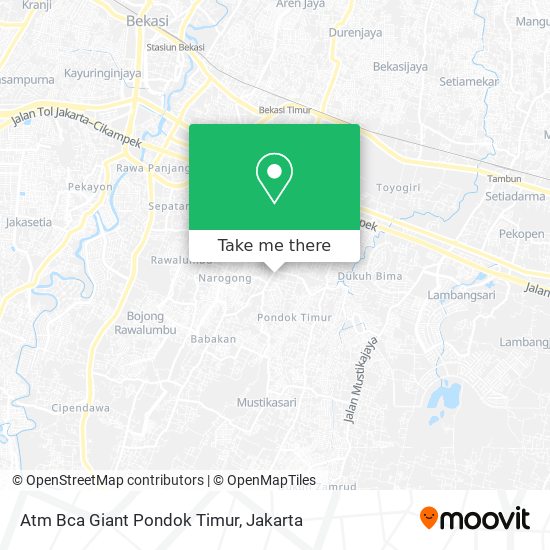 Atm Bca Giant Pondok Timur map