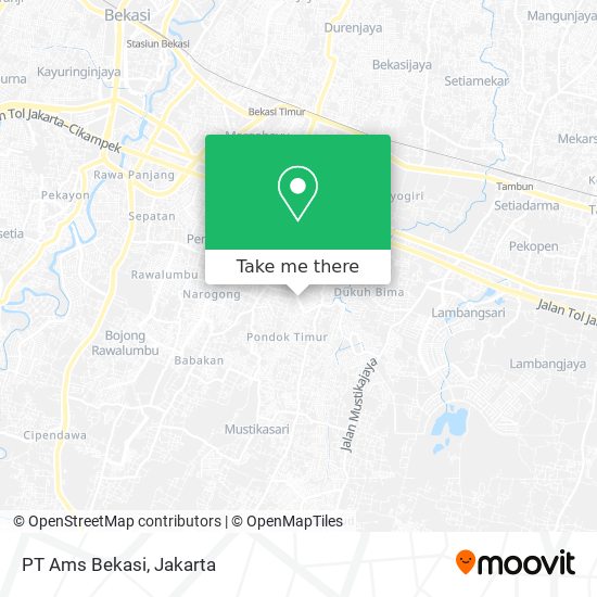 PT Ams Bekasi map