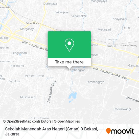 Sekolah Menengah Atas Negeri (Sman) 9 Bekasi map