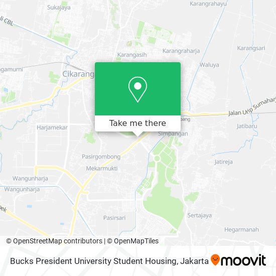 Bucks President University Student Housing map