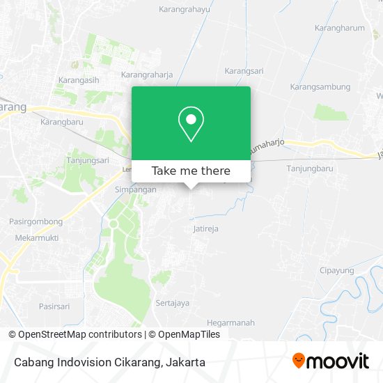 Cabang Indovision Cikarang map