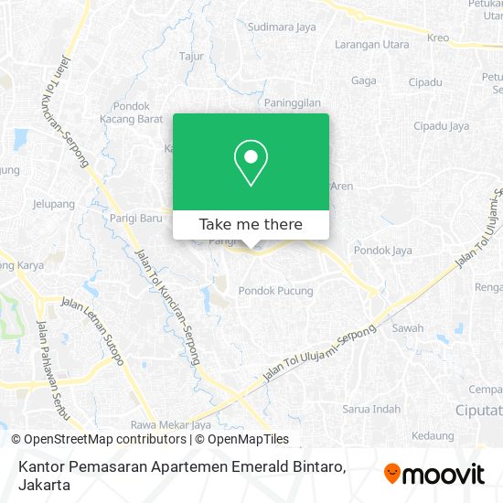 Kantor Pemasaran Apartemen Emerald Bintaro map