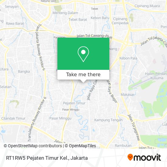 RT1RW5 Pejaten Timur Kel. map