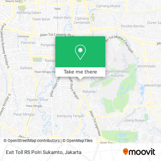 Exit Toll RS Polri Sukamto map