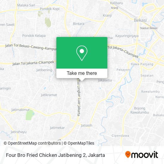 Four Bro Fried Chicken Jatibening 2 map