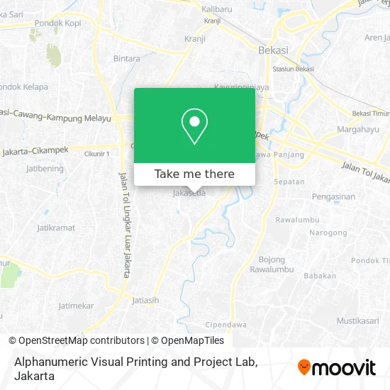 Alphanumeric Visual Printing and Project Lab map
