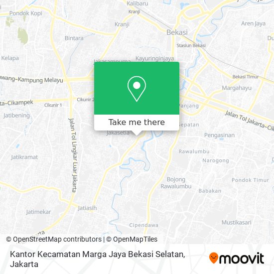 Kantor Kecamatan Marga Jaya Bekasi Selatan map