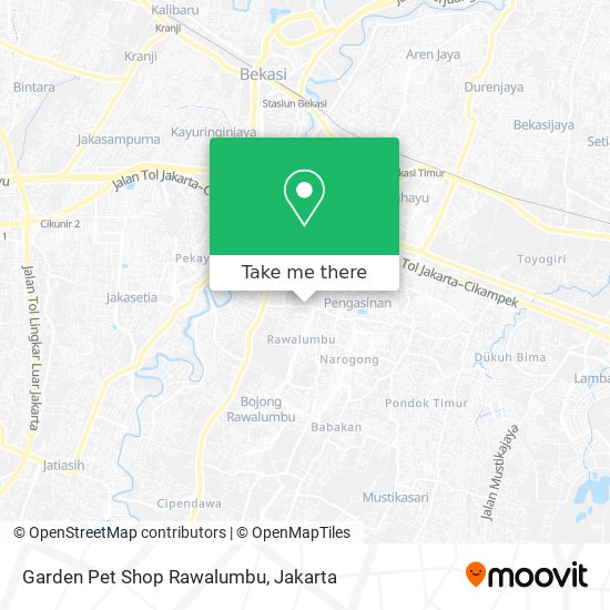 Garden Pet Shop Rawalumbu map
