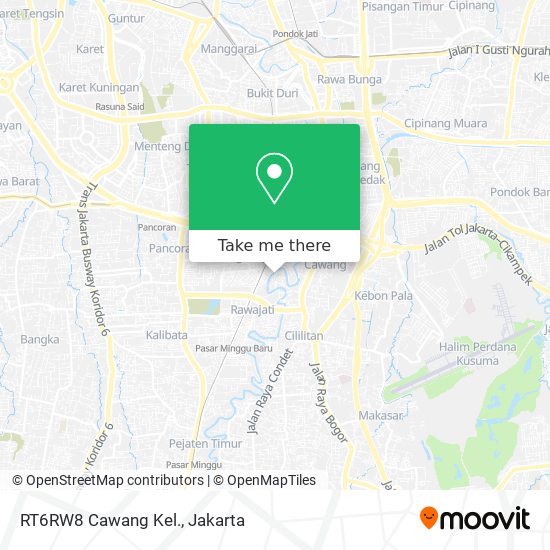 RT6RW8 Cawang Kel. map