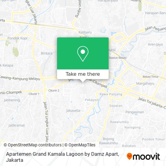 Apartemen Grand Kamala Lagoon by Damz Apart map