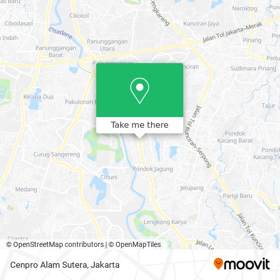 Cenpro Alam Sutera map