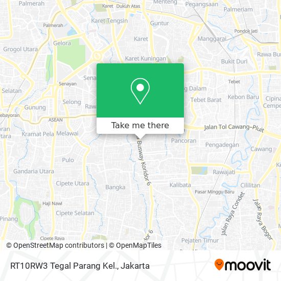 RT10RW3 Tegal Parang Kel. map