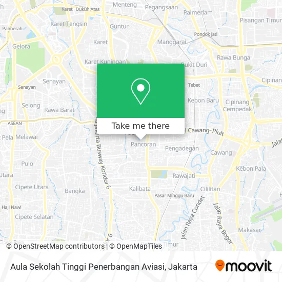 Aula Sekolah Tinggi Penerbangan Aviasi map
