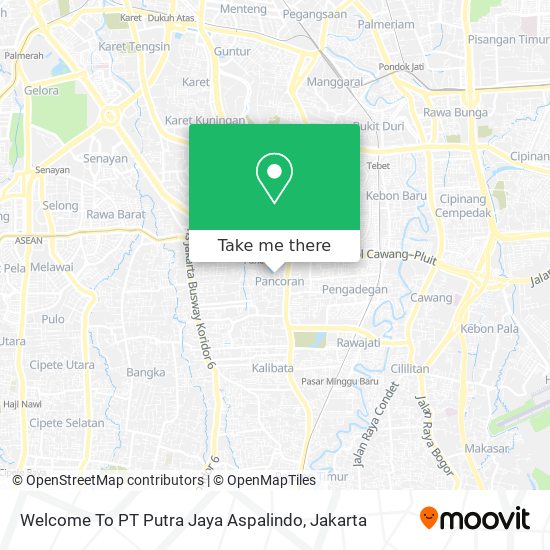 Welcome To PT Putra Jaya Aspalindo map