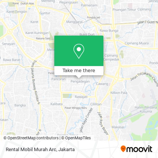 Rental Mobil Murah Arc map