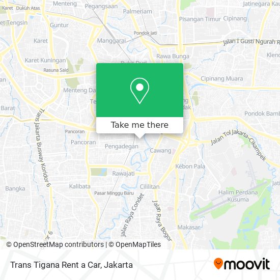 Trans Tigana Rent a Car map