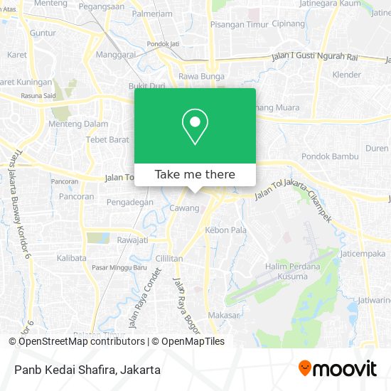 Panb Kedai Shafira map