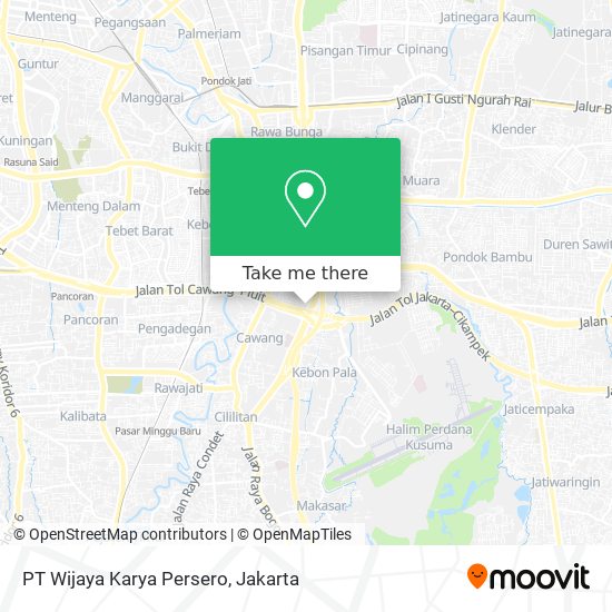 PT Wijaya Karya Persero map