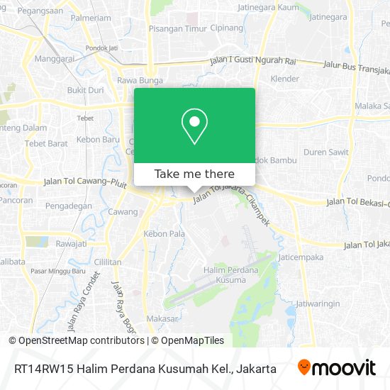 RT14RW15 Halim Perdana Kusumah Kel. map