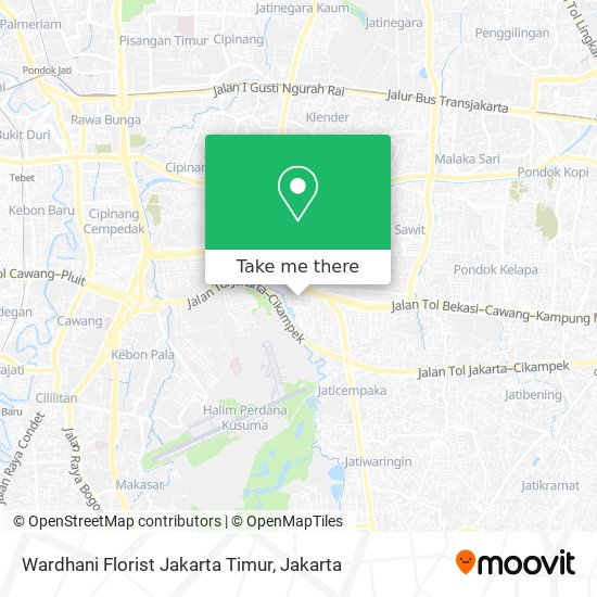 Wardhani Florist Jakarta Timur map