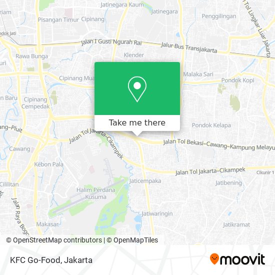 KFC Go-Food map