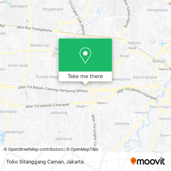 Toko Sitanggang Caman map