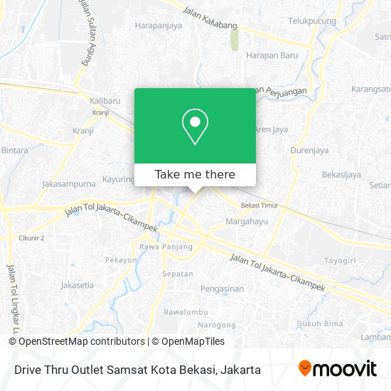 Drive Thru Outlet Samsat Kota Bekasi map