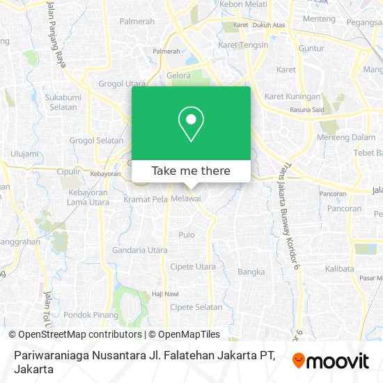 Pariwaraniaga Nusantara Jl. Falatehan Jakarta PT map