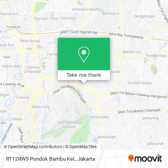 RT12RW5 Pondok Bambu Kel. map