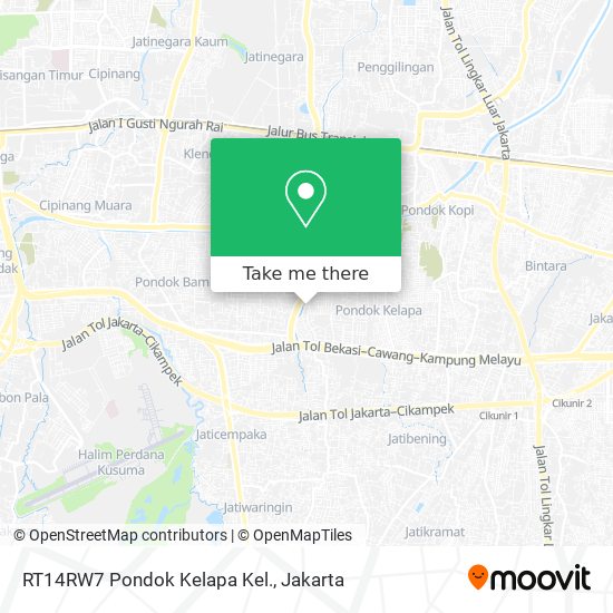 RT14RW7 Pondok Kelapa Kel. map
