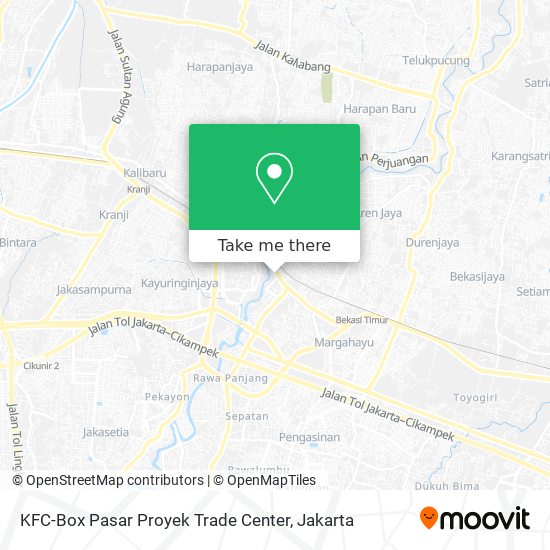 KFC-Box Pasar Proyek Trade Center map