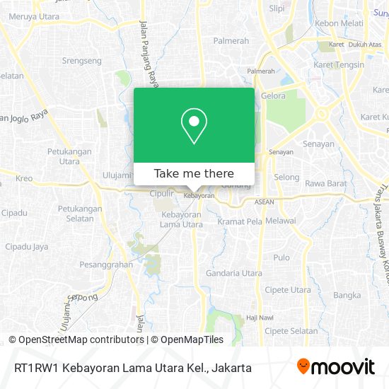 RT1RW1 Kebayoran Lama Utara Kel. map