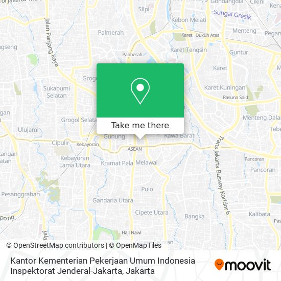 Kantor Kementerian Pekerjaan Umum Indonesia Inspektorat Jenderal-Jakarta map