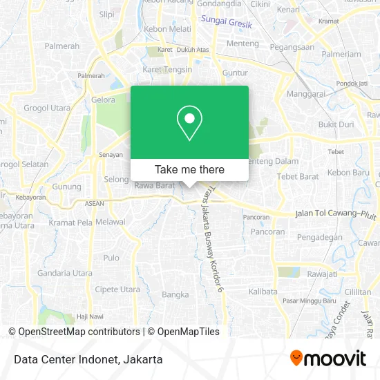 Data Center Indonet map