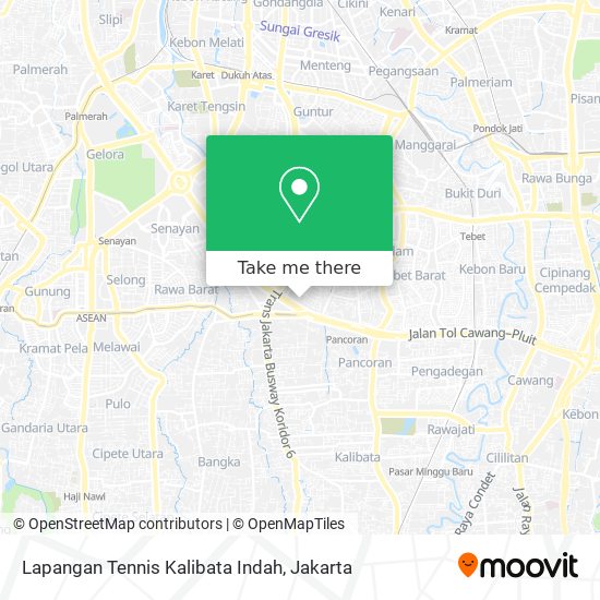 Lapangan Tennis Kalibata Indah map