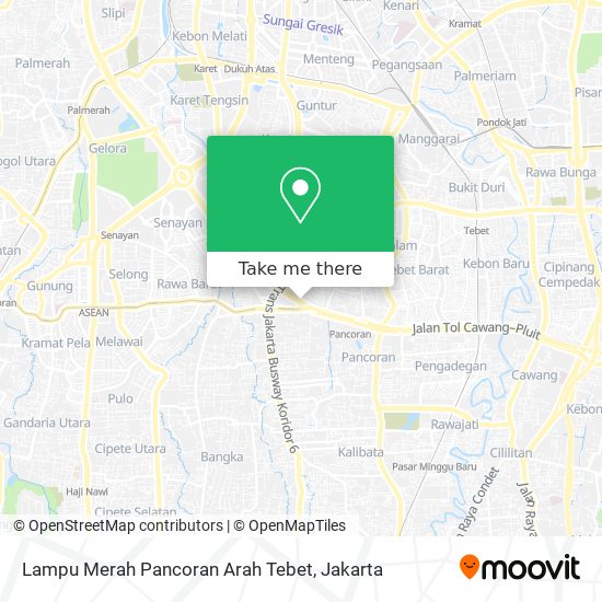 Lampu Merah Pancoran Arah Tebet map
