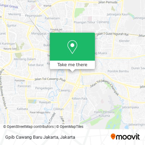 Gpib Cawang Baru Jakarta map