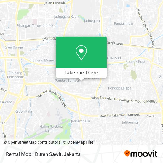 Rental Mobil Duren Sawit map