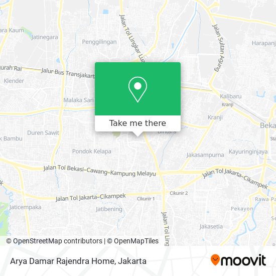 Arya Damar Rajendra Home map