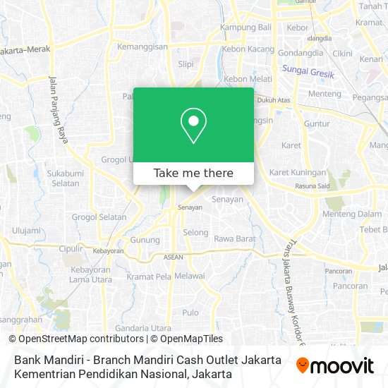 Bank Mandiri - Branch Mandiri Cash Outlet Jakarta Kementrian Pendidikan Nasional map