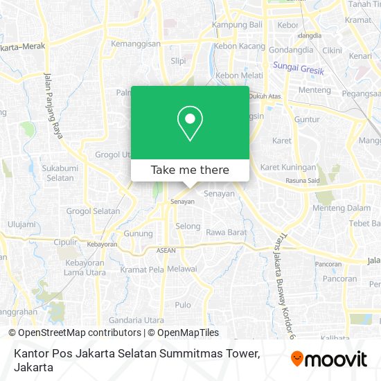 Kantor Pos Jakarta Selatan Summitmas Tower map
