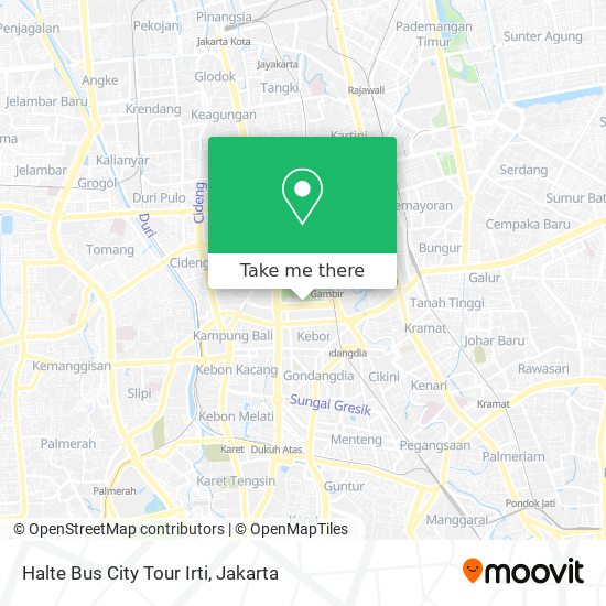 Halte Bus City Tour Irti map