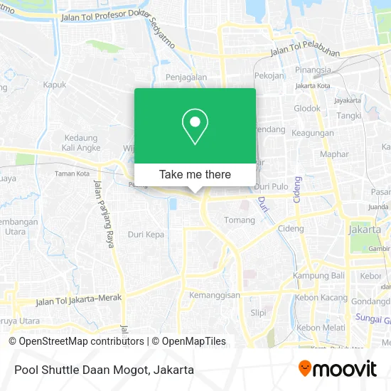 Pool Shuttle Daan Mogot map